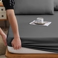 thumbnail image 1 of Queen Size 220x180cm Fitted Sheet and 2 Pillowcases Set Non-Slip Elastic Deep Pocket Bed Base Cover Soft Polyester Breathable, 1 of 6