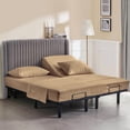 thumbnail image 1 of Queen Size 36" Split Top Flex Head 4-PCs Sheet Set Fits 25-30" Deep Pocket, 500-TC Egyptian Cotton (Solid, Taupe), 1 of 6