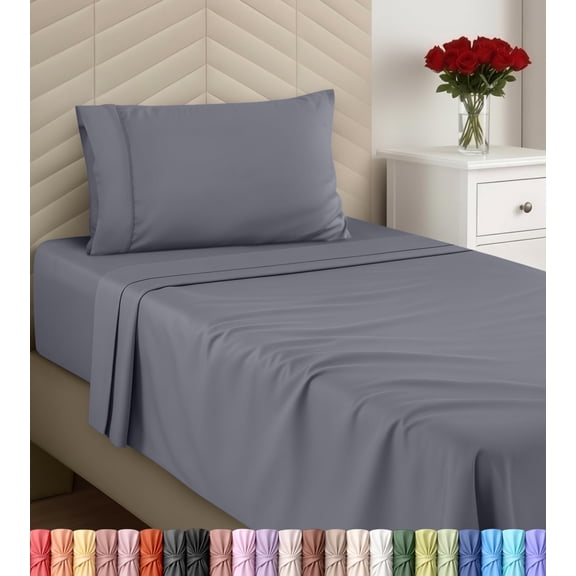 Queen Size 4 Piece Sheet Set Brushed Microfiber Soft Bedding Deep Pocket Fitted Flat Sheets with Pillowcases Emerald