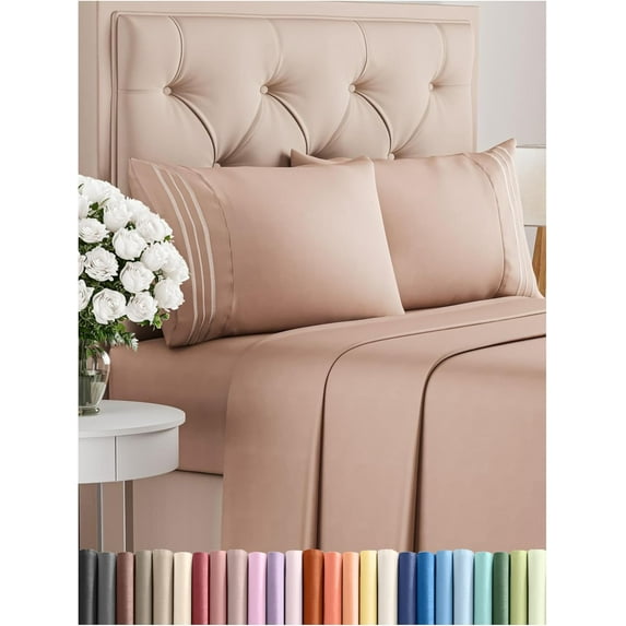 Queen Size 4 Piece Sheet Set - Comfy Breathable & Cooling Bed Sheets Set - Hotel Luxury Bedding for Women, Men, Kids & Teens - Deep Pockets, Easy Secure Fit, Soft and Wrinkle Free - Oeko-Tex - White