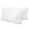 thumbnail image 1 of Queen Size 400 Thread Count Cotton Pillowcases Set of 2, Solid Percale Envelope Closure Pillow Cases by SimpleField - Soft, Smooth & Breathable (White, 20 x 30 inches), 1 of 6