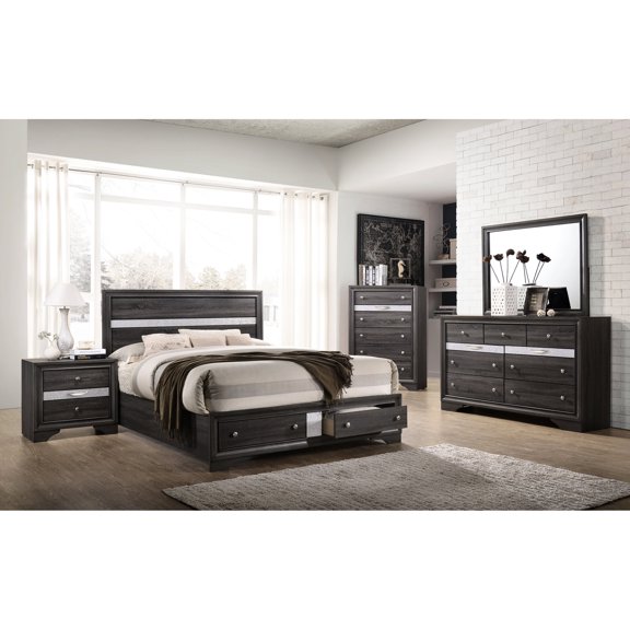 Queen Size 5 - Piece - Multiple Drawers for Organizing - Bedroom Setting - Add Style and Functionality