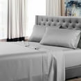 thumbnail image 1 of Queen Size 800 Thread Count Luxury Extrasoft 100% Egyptian Cotton 4 Piece Sheets Set in Hotel Quality Light Grey Solid 18 Inch Deep Pocket, 1 of 5