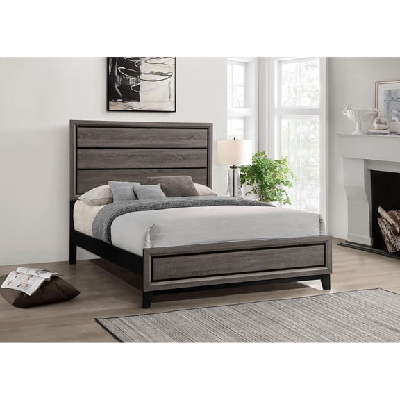 Queen Size Adjustable Bed Base, Rustic Grey Oak Queen Panel Bed, Grey Bed Frames,Wood Platform Bed Frames, Furniture Bedroom Furniture Beds, Frames & Bases