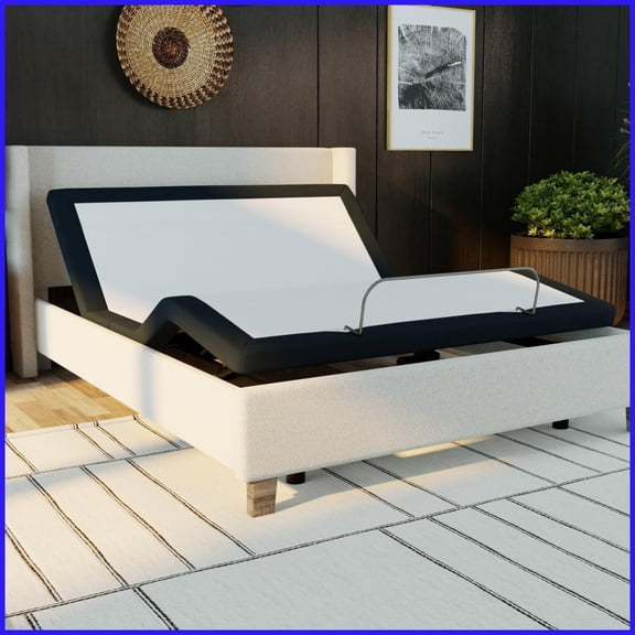 Queen Size Adjustable Bed Base - Sturdy Frame, Zero Clearance, Bold Pink, Wireless Remote for Bedroom