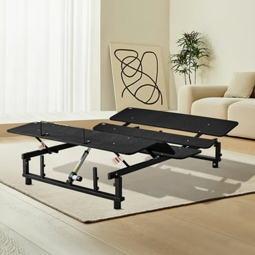 Queen Size Adjustable Bed Frame, Electric Ergonomic Bed Base with Wireless Remote Zero Gravity Quiet Motor, Bed Frame for Adjustable Base with Head and Foot Incline, Black