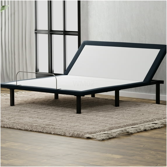 Queen Size Adjustable Bed Frame with Wireless Remote, Zero Gravity, Anti-Snore, Head and Foot Incline for Enhanced Comfort, Grey