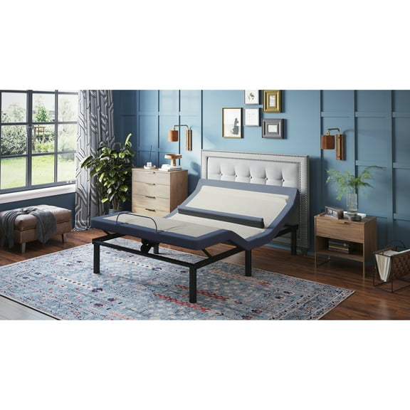 Queen Size Adjustable Bed Os65: Head/foot Tilt, Lumbar . Adjust, Easy Assembly Base Programmable ., Charging