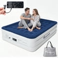 thumbnail image 1 of Queen Size Air Mattress with Built-in Pump, 18" Raised Blow Up Mattress, Fast 3-Min Inflation, Portable Leak-Proof Air Bed for Guests, Camping, Moving & Home, 1 of 8
