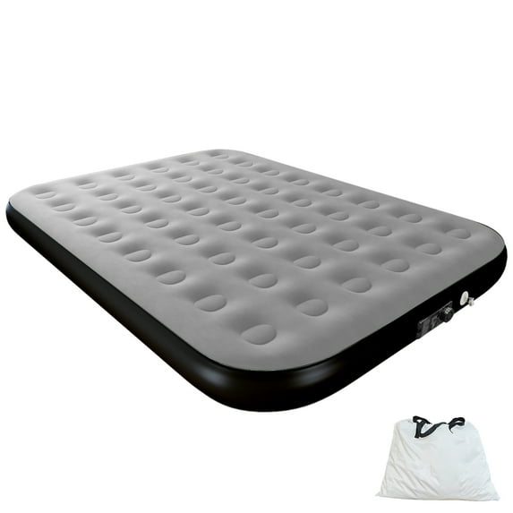 Queen Size Air Mattress with Built in Pump,High Portable 10" Inflatable Mattress,Blow Up Mattress for Travel,Home and Guest(Pale Gray)