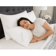 Queen Size Bamboo Pillow, Memory Foam Bed Pillows with Washable Pillowcases, Queen