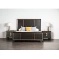 thumbnail image 1 of Queen Size Bed 2x Nightstands Espresso Panel Headboard Footboard 3pc Bedroom Set Contemporary Style, 1 of 10