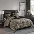 thumbnail image 1 of Queen Size Bed In A Bag, 8PCS Queen Jacquard Comforter Set, Black Cotton Bedding Set,Polyester Bed Sheet Set, Household Supplies & Décor Bedding Bedding Sets, 1 of 15