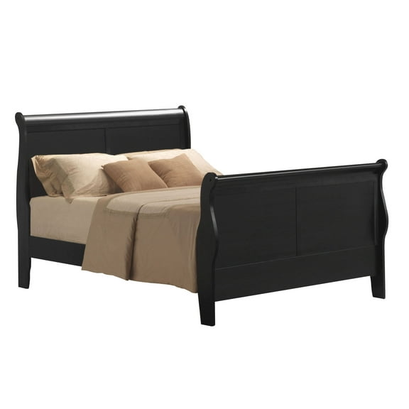 Queen Bed Frame, Queen Size Bed Frame,Black Queen Sleigh Bed