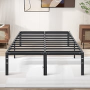 Queen Size Bed Frame Classic Metal Bed Frame Foundation with Under Bed Storage/No Box Spring Needed