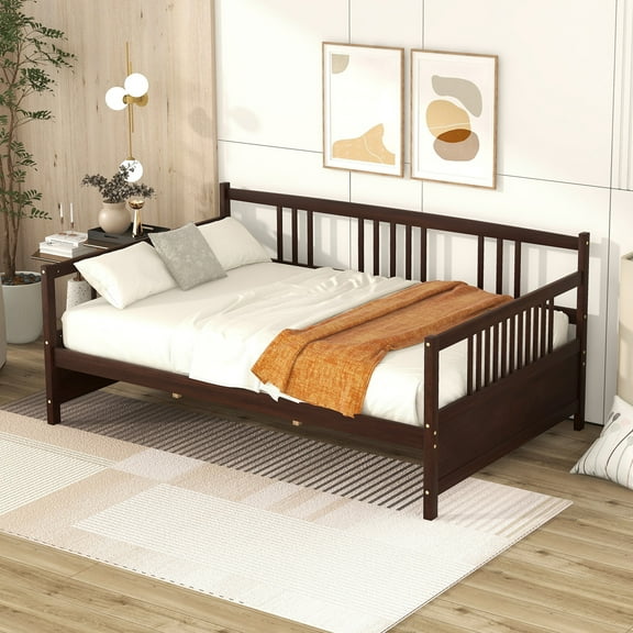 Full Bed Frame, Double Bed Frame,Full Size Daybed with Support Legs, Espresso ( OLD SKU: WF191900AAP)