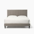 thumbnail image 1 of Queen Size Bed Frame, Upholstered Platform Bed Frame with with Tufted Headboard, Gray, 1 of 8