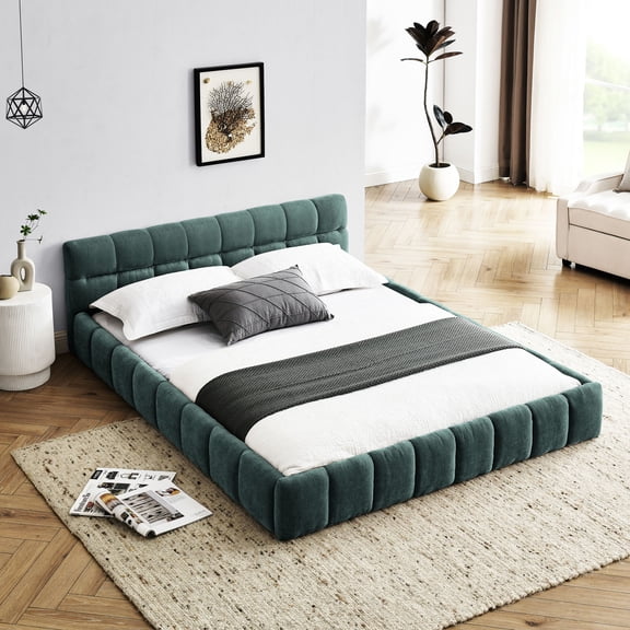 Queen Size Bed Frame with Headboard and Solid Construction - Ensures Long - term Use in Bedroom