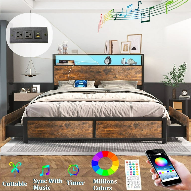 Queen bed platform deals