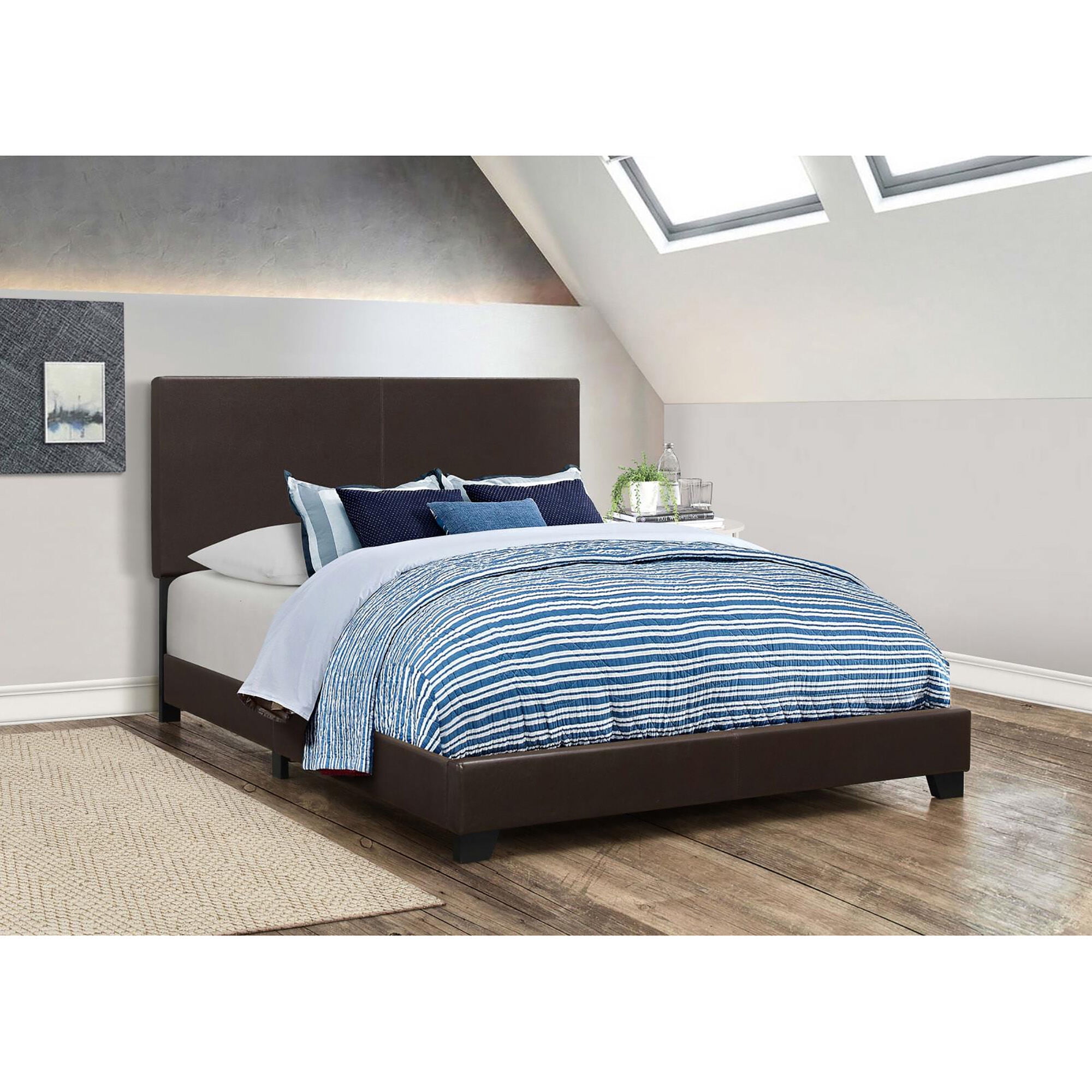 Queen Size Bed Frames, Brown Queen Panel Bed, Brown Adjustable Bed Base,Upholstered Storage Beds Frames, Furniture Bedroom Furniture Beds, Frames & Bases