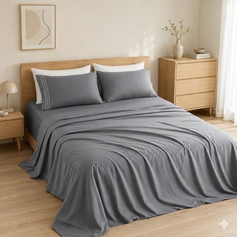 Bed Sheets Queen Size, Luxury 1800 Series Microfiber Bedding Sheets, Super Soft Sheets Set 4 Pieces Cooling & Breathable, Up to 16" Deep Pocket