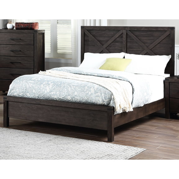 Queen Size Bed With Headboard, Rustic Contemporary Bedroom Furniture Bed, Exhilarating Headboard