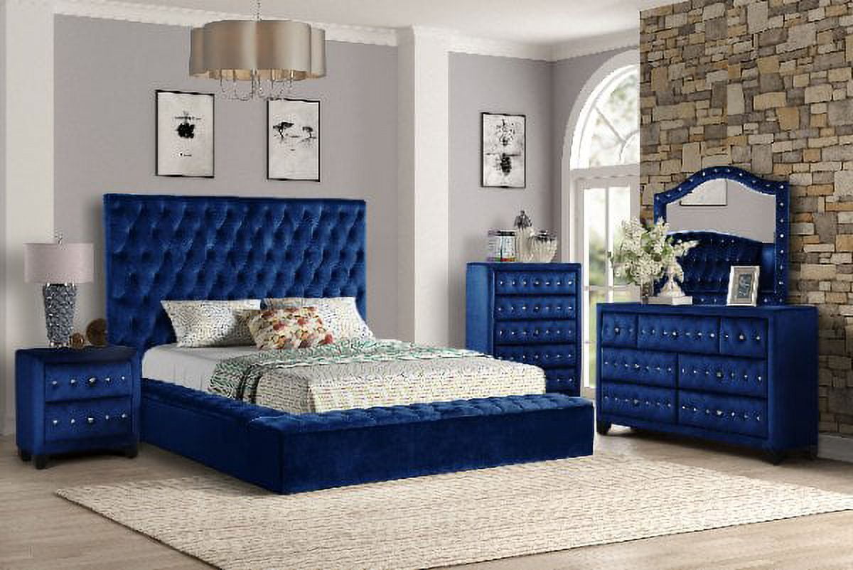 2 Pieces Bedroom Furniture Set,Queen Size Upholstered Bed Set with