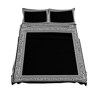 King Flat Sheet 105"x98", Blue Grey Abstract Art Soft Lightweight ...