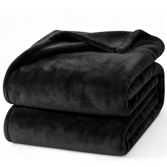 Queen Size Blanket for Bed, Ultra Soft Bed Blanket for Travel Camping Sofa Couch, Lightweight Cozy Blanket for All Seasons, Decor & Gift Blanket for Women Men,Black
