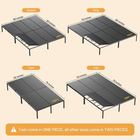 Queen Size Bunkie Board - Extra Sturdy Wood Bed Support for Slatted Frames, Anti-Slip Mattress Foundation