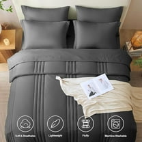 Queen Size Comforter Set - Dark Grey