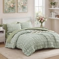 thumbnail image 1 of Amberspace Puff 7-piece Bed in a Bag Comforter Set with Sheets,Sage Green,Queen, 1 of 8