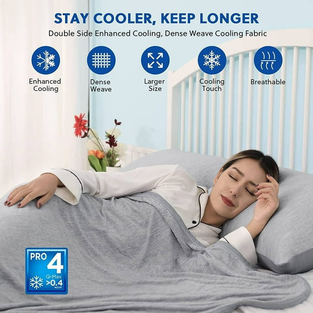 Queen Size Cooling Blanket For Hot Sleepers Lightweight Breathable
