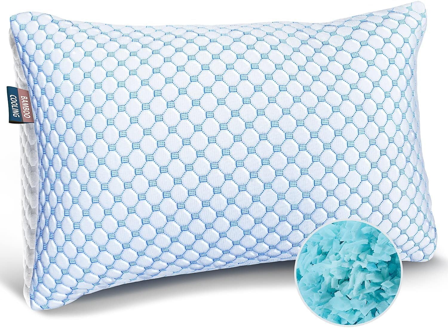 Nestl Adjustable Cooling Gel Memory Foam Pillow with Bamboo Cover