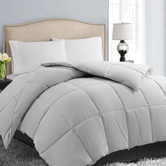 Queen Size Down Alternative Comforter - Quilted Duvet Insert for All Seasons, So