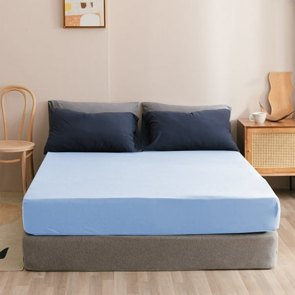 Queen Size Fitted Sheet, Non-Slip Sheet, Microfiber Deep Pocket Mattress Protection Bed Cover Large Fitted Sheet, Soft and Wrinkle, Fade, Shrinkage Resistant Double Bed Fitted Sheet