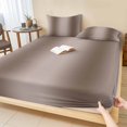 thumbnail image 1 of Queen Size Fitted Sheet Set - Brown Ombre 3 Piece Bedding Sets 16" Deep Pocket Fitted Sheet with 2 Pillowcases, Farmhouse Brown Gradient Modern Art Brushed Microfiber Hotel Luxury Bed Sheets, 1 of 9