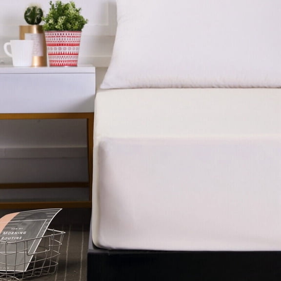 Queen Size Fitted Sheet Waterproof Bed Mattress Cover 18in Deep Pocket Elastic