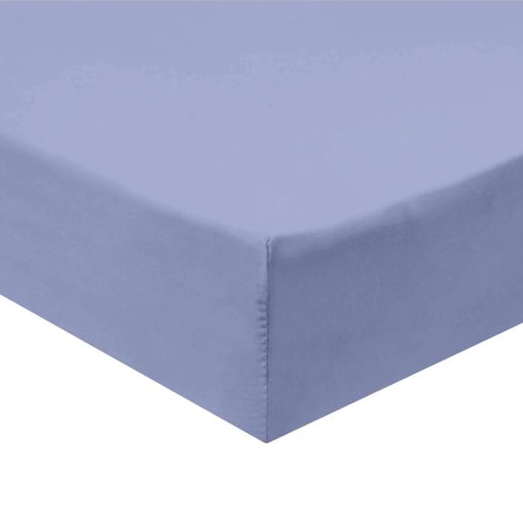 Queen Size Fitted Sheets 100% Cotton 600 Thread Count Solid (Blue)