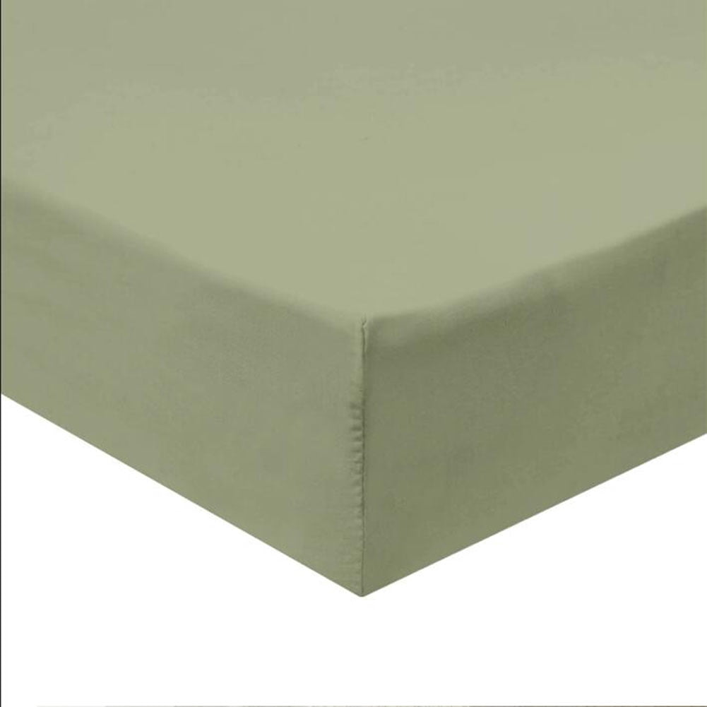 Queen Size Fitted Sheets 100% Cotton 600 Thread Count Solid (Sage)