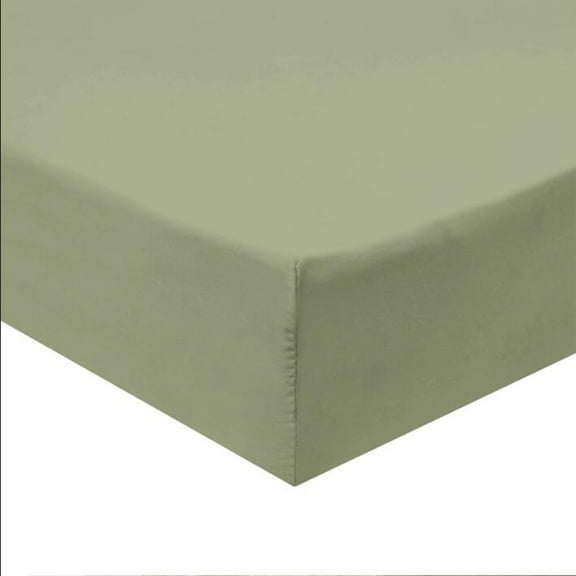 Queen Size Fitted Sheets 100% Cotton 600 Thread Count Solid (Sage)
