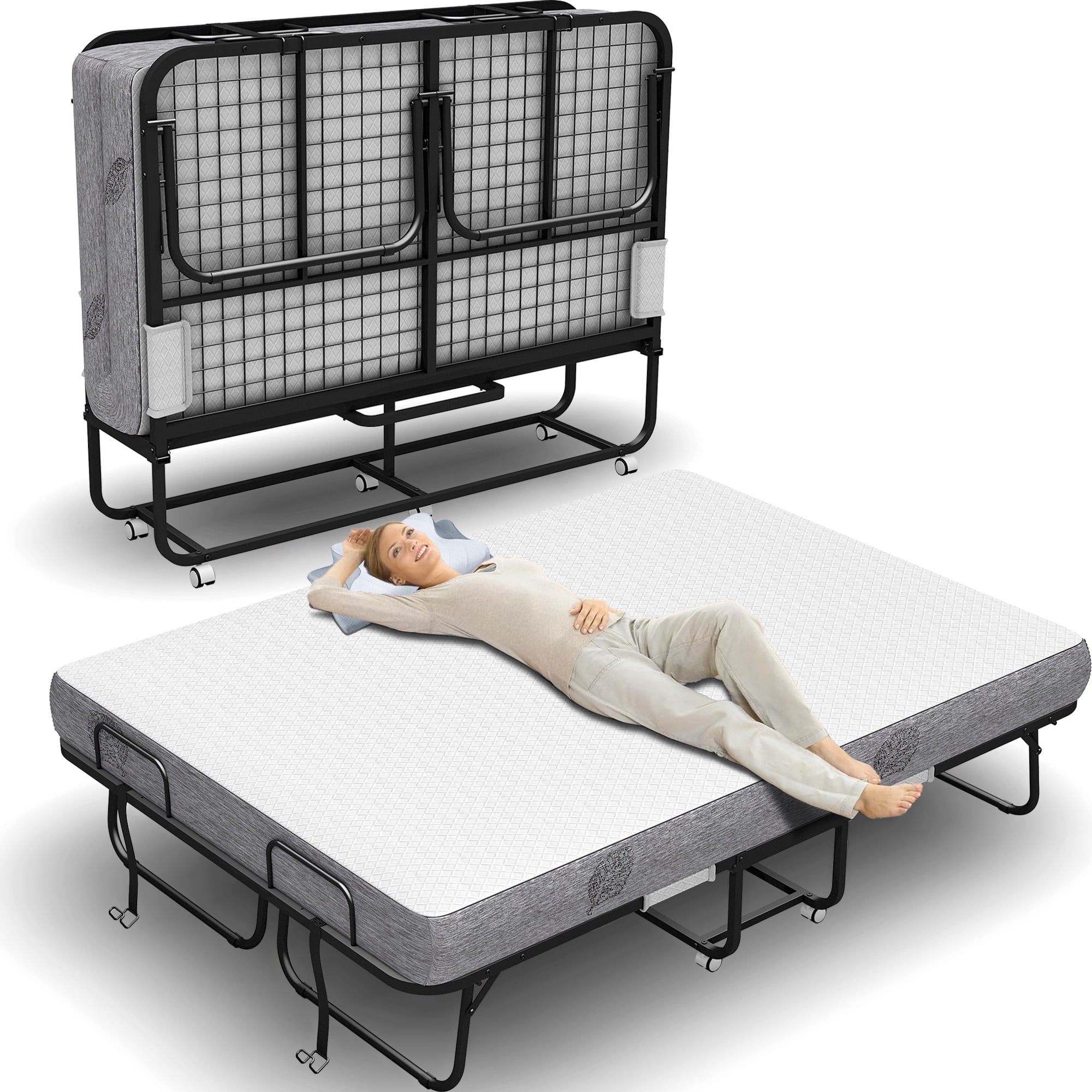 Queen Size Folding Bed with Mattress 79
