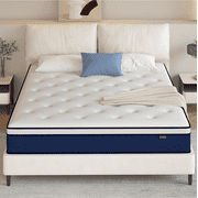 Full Size Gel Foam Mattress in a Box,10" Hybrid Mattresses Medium Firm Bed with Individually Pocket Coils Innerspring,Z-HOM