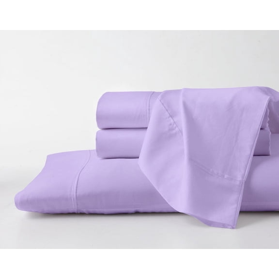 Queen Size Giza Sheets - Premium 600-Thread-Count Soft 100% Pure Giza Egyptian Cotton 4PC Bed Sheet Set, 15" Inches Deep Pockets - Lilac