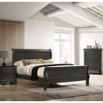 thumbnail image 1 of Queen Size Gray Sleigh Bed Frame - Solid Wood Bedroom Furniture, Modern Contemporary Design, 88"x62", Foundation Required. Perfect for Master Bedroom., 1 of 6