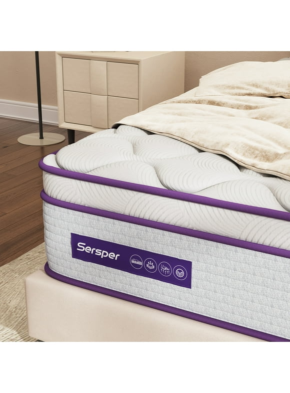 Queen Size Hybrid Mattress, 12 inch Cooling Memory Foam and 5-Zone Pocket Innersprings Mattress for Motion Isolation/ Edge Support/Back Pain Relief, Medium Firm