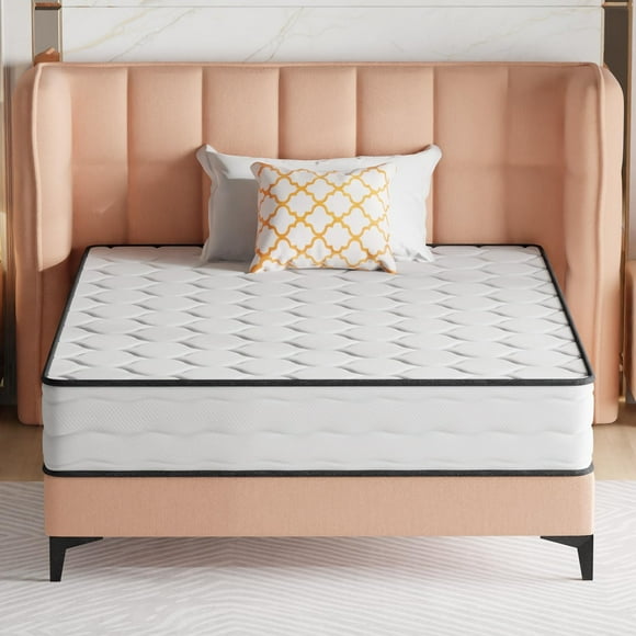 Queen Size Hybrid Mattress with Innerspring and Foam, Medium Firm, 80"L x 60"W x 10"Th