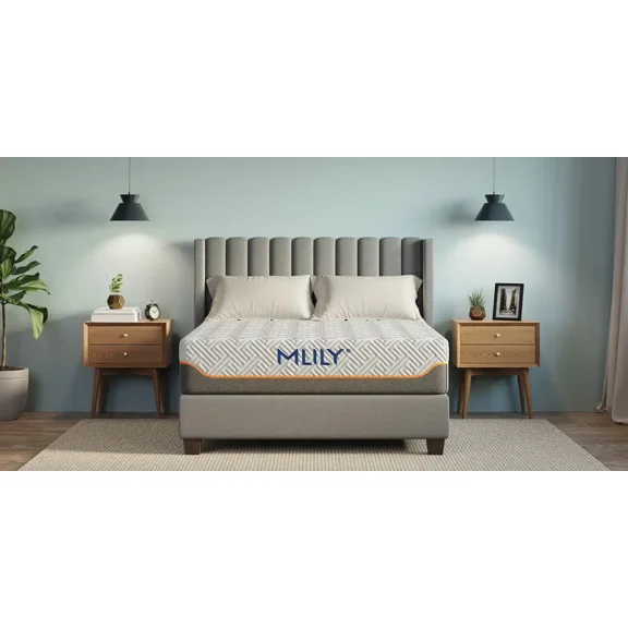 Queen Size Innerspring Mattresses, MLILY Fusion Supreme 11.5" Hybrid Luxury Mattress - Queen - Medium, White Memory Foam Mattresses,Foam+Spring Bedroom Mattresses