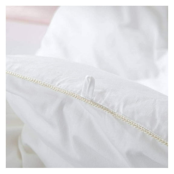 Queen Size, Luxury 1200 Thread Count Year Round Super Soft 100% Egyptian Cotton White Down Alternative Comforter Duvet, White Solid, 750 Fill Power, 50 Oz Fill Weight