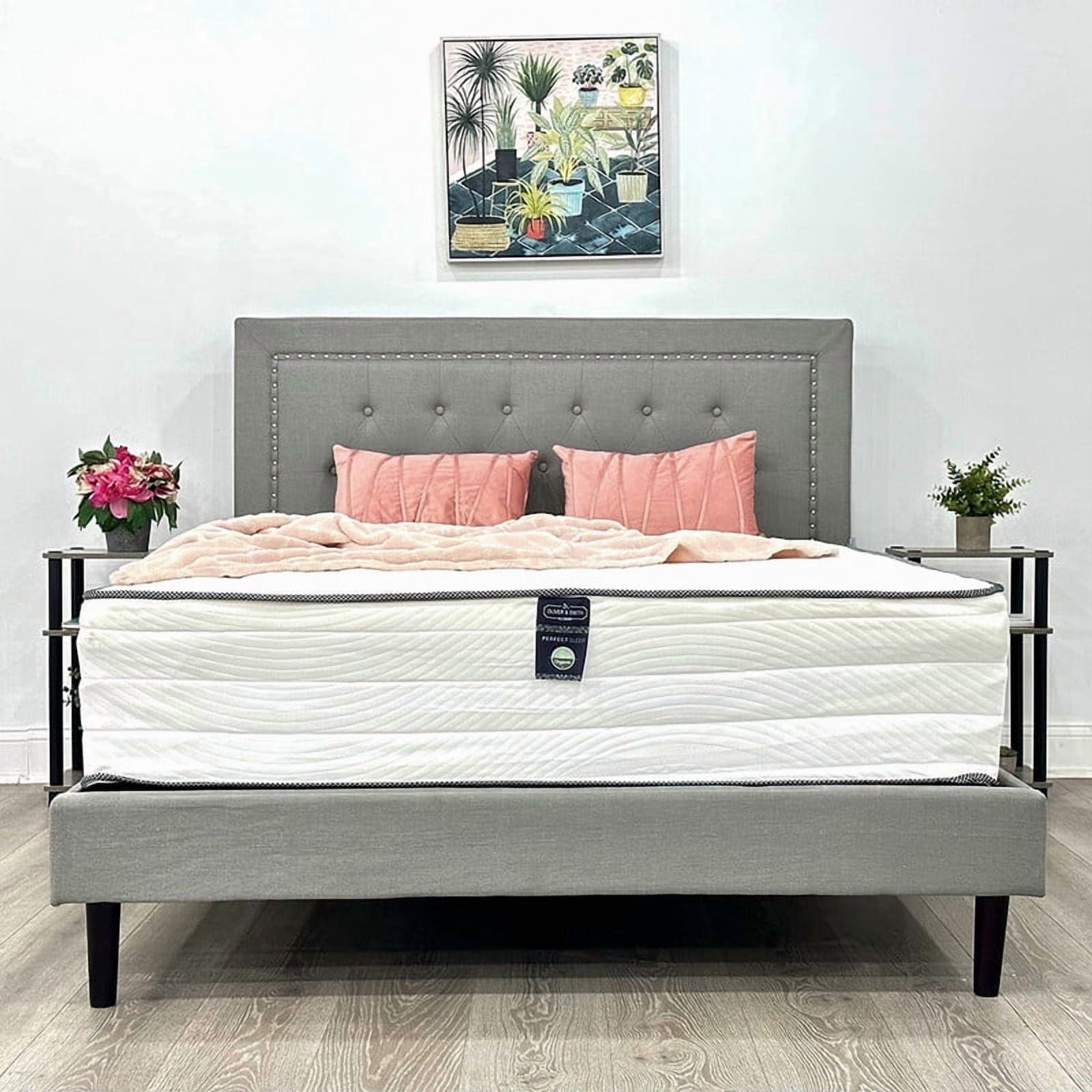 Queen Mattress 10 Inches White - Pocketed Coil Euro Top Cool Memory Foam Hybrid Mattress Breathable Cover Queen Size Mattress - Bed Rolled In A Box